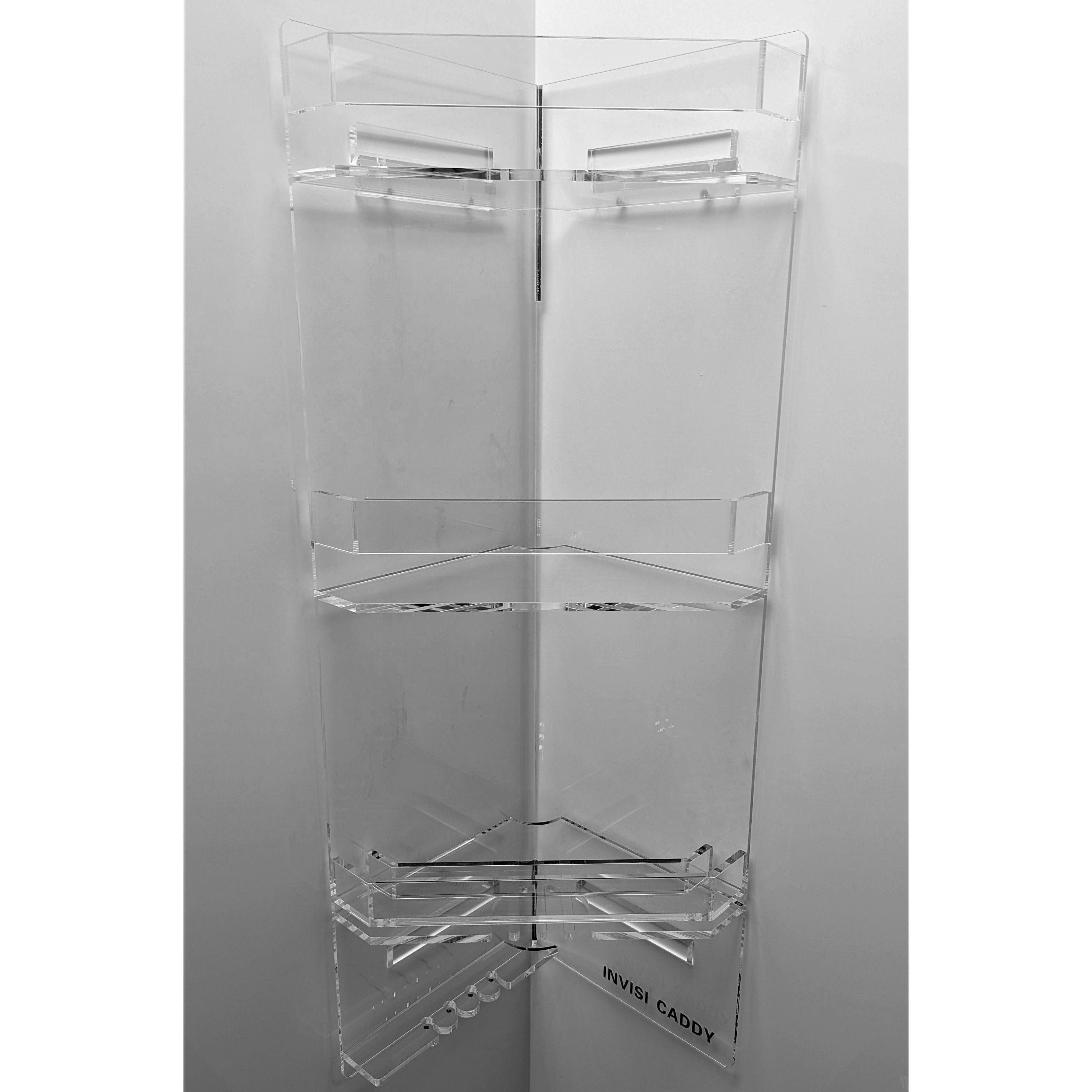 Clear Acrylic Invisi Corner Caddy – Kalessi Bathroomware