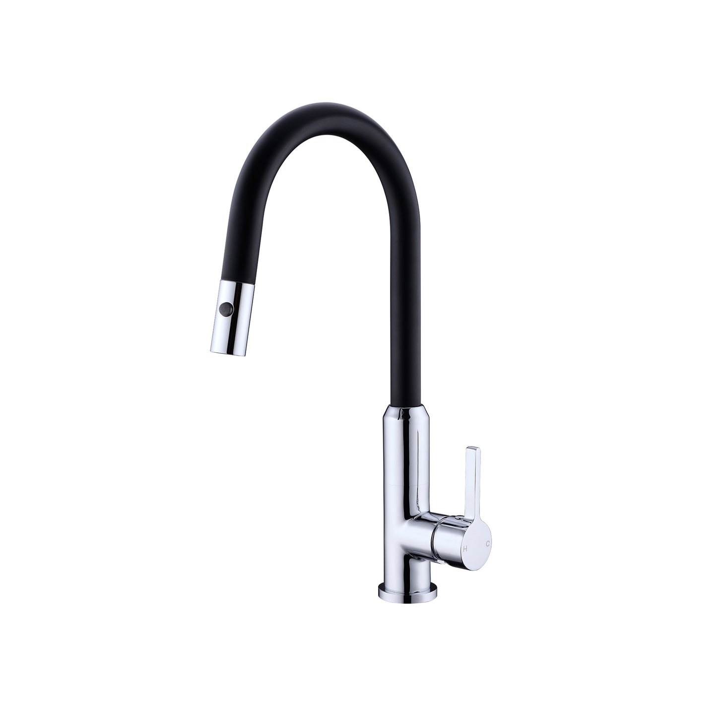 Pearl Pull out Sink Mixer with Spray Function - Chrome &  Black