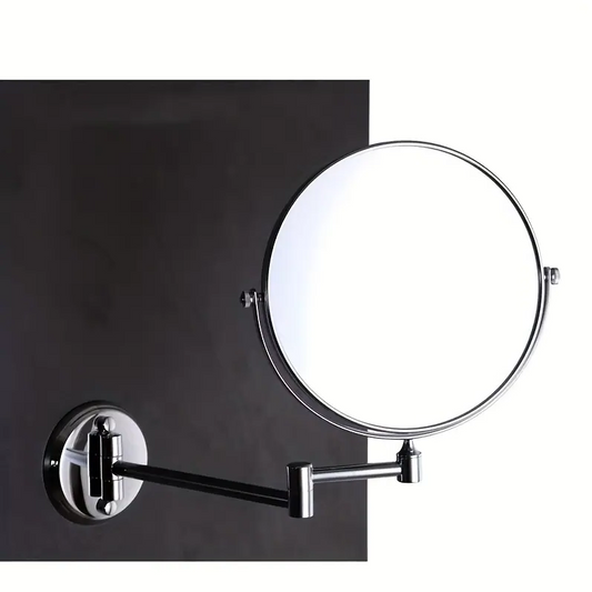 Chrome Extendable Makeup Mirror with 5X Magnification 200mm Diameter