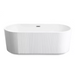 Free Standing Flutted Style Oval Shape Bathtub 1500x750x580mm