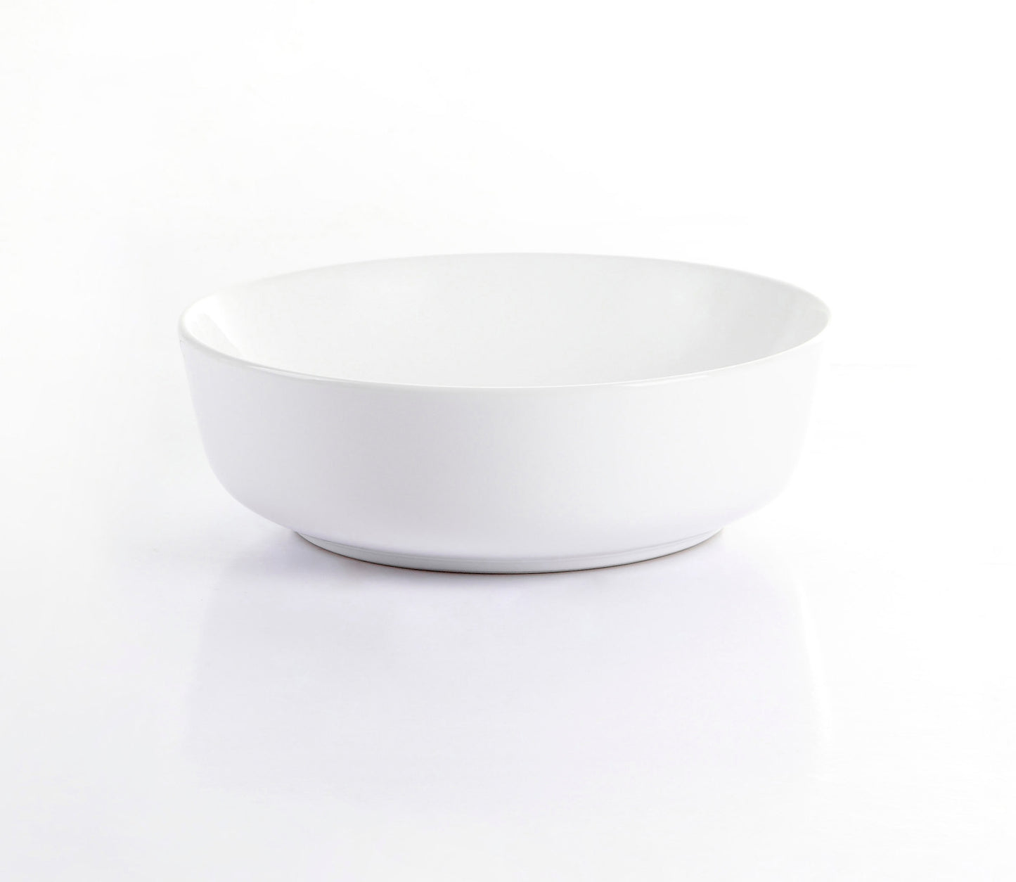 Round Ceramic Countertop Basin Gloss White Finish 420x420x135mm