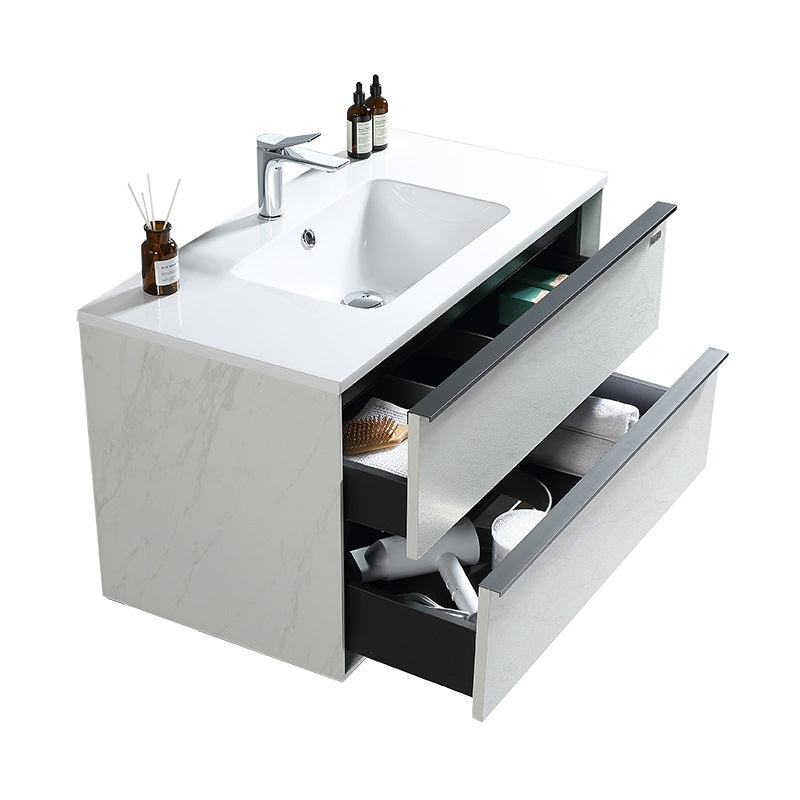 Hecate Range 900mm Wall hung Vanity with Marble Pattern