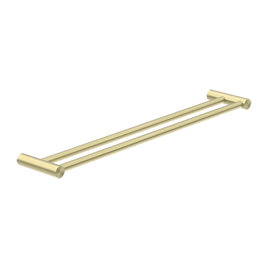 Mecca Range Brushed Gold Double Bar Towel Rail (Non Heated) 600mm