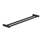 Mecca Range Matte Black Double Bar Towel Rail (Non Heated) 800mm