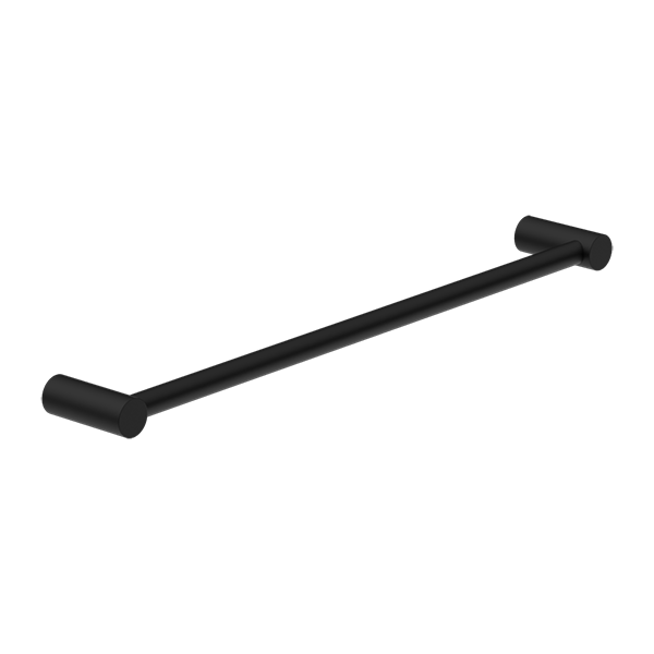 Mecca Range Matte Black Single Bar Towel Rail (Non Heated) 800mm