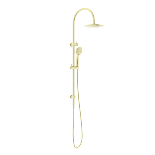 Mecca Range Brushed Gold Twin Shower Set With Top Water Inlet