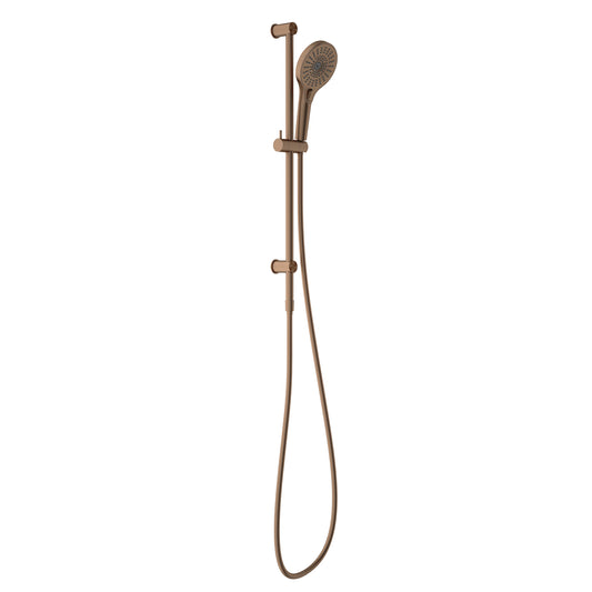 Mecca Range Brushed Bronze Shower Slide Rail With Top Water Inlet