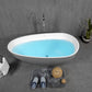 Cast Stone Solid Surface Freestanding Bath Grey & White - 1700mm
