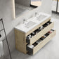 Koios Range Double Sink Free Standing Vanity French Oak 1500 x 460 x 850mm