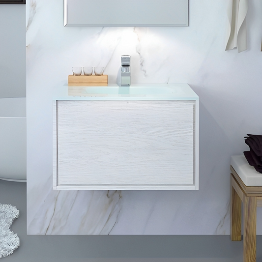Linear Range Wall Hung Vanity Washed White 600 X 460mm