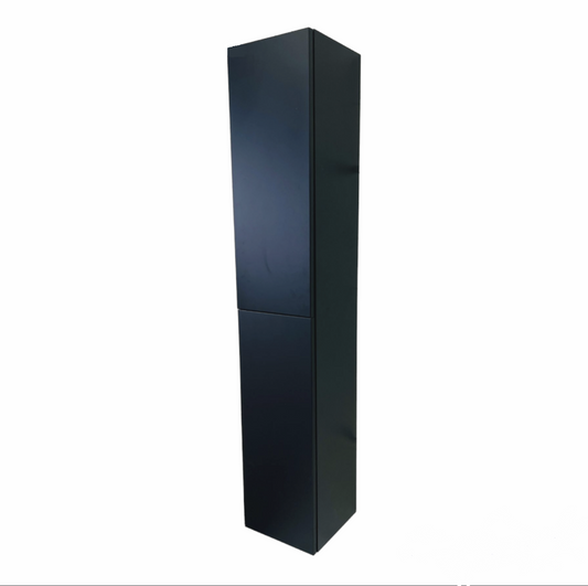 Matte Black Bathroom Tower Side Cabinet Push to Open 300 x 300 x 1600mm