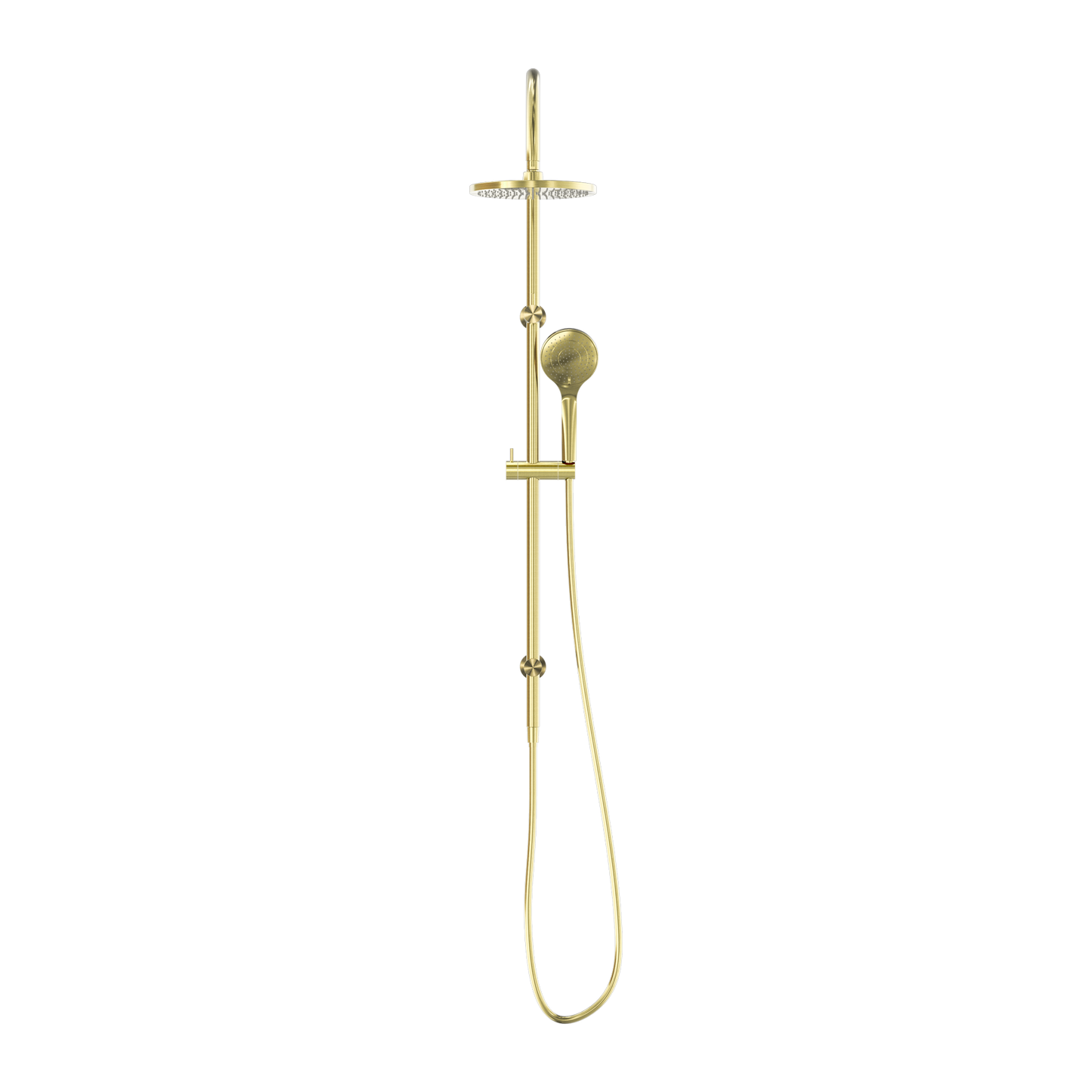 Mecca Range Brushed Gold Twin Shower Set With Top Water Inlet