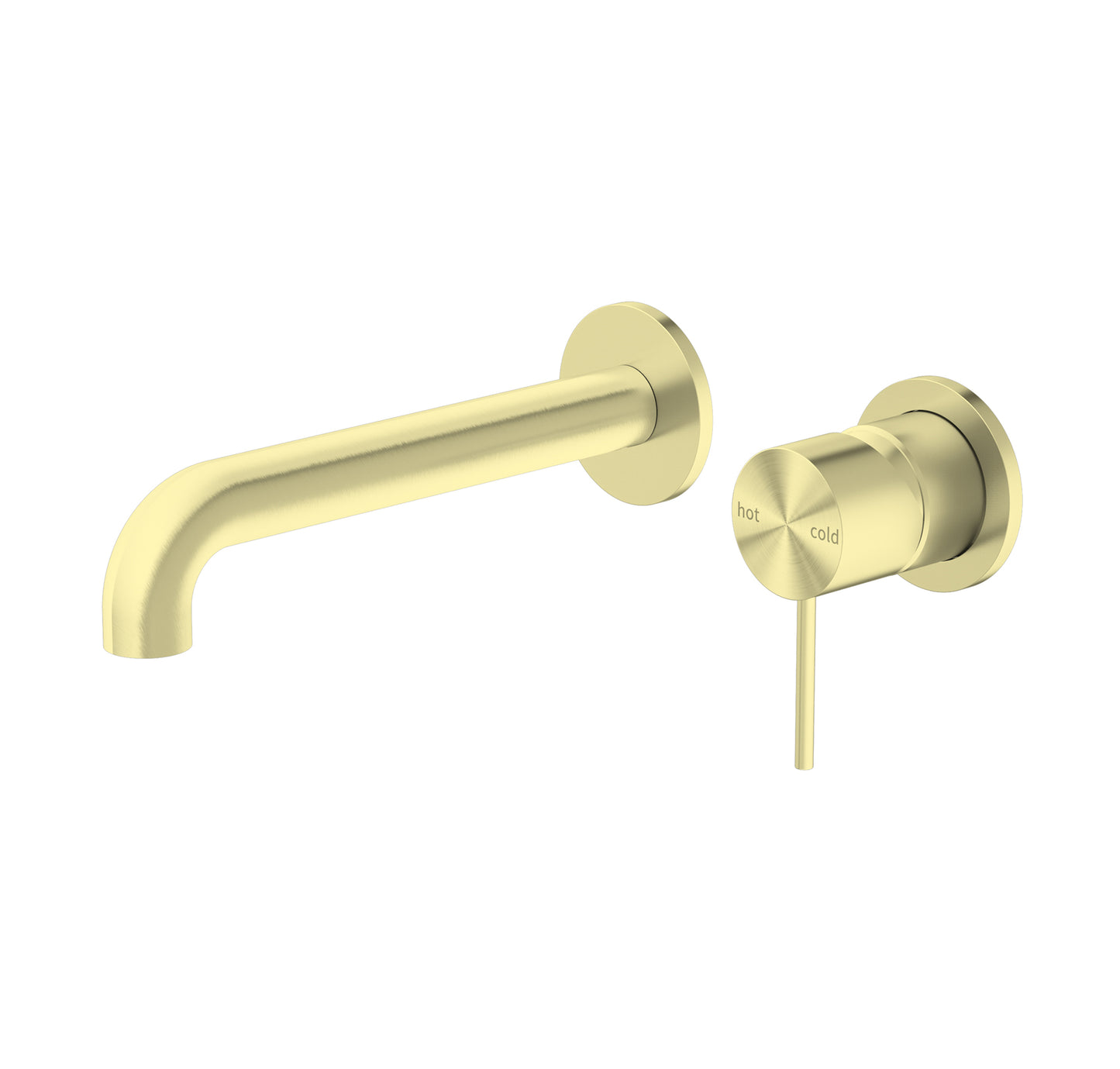 Mecca Brushed Gold Wall Basin Mixer (Separate Back Plate）
