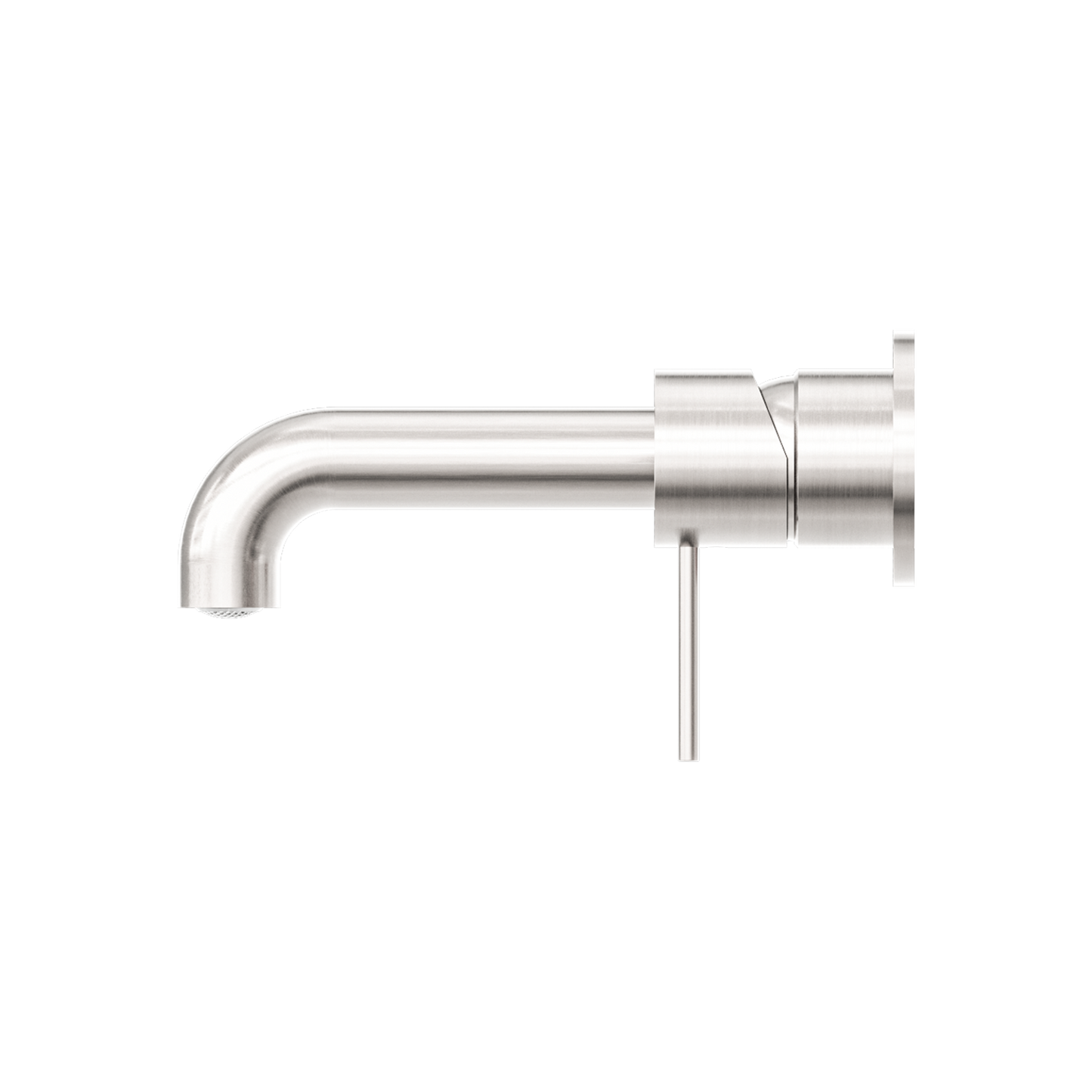 Mecca Brushed Nickel Wall Basin Mixer (Separate Back Plate）