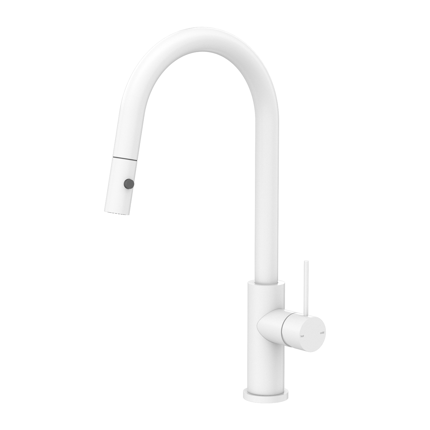Mecca Matte White Pull Out Sink Mixer With Vegie Spray Function