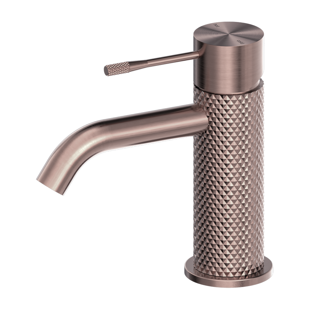 Diamond Knurling Opal Basin Mixer - Brushed Bronze with PVD Coating