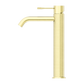 Diamond Knurling Opal Tall Basin Mixer - Brushed Gold with PVD Coating
