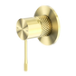 Diamond Knurling Opal Shower Mixer - Brushed Gold with PVD Coating