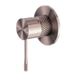 Diamond Knurling Opal Shower Mixer - Brushed Bronze with PVD Coating