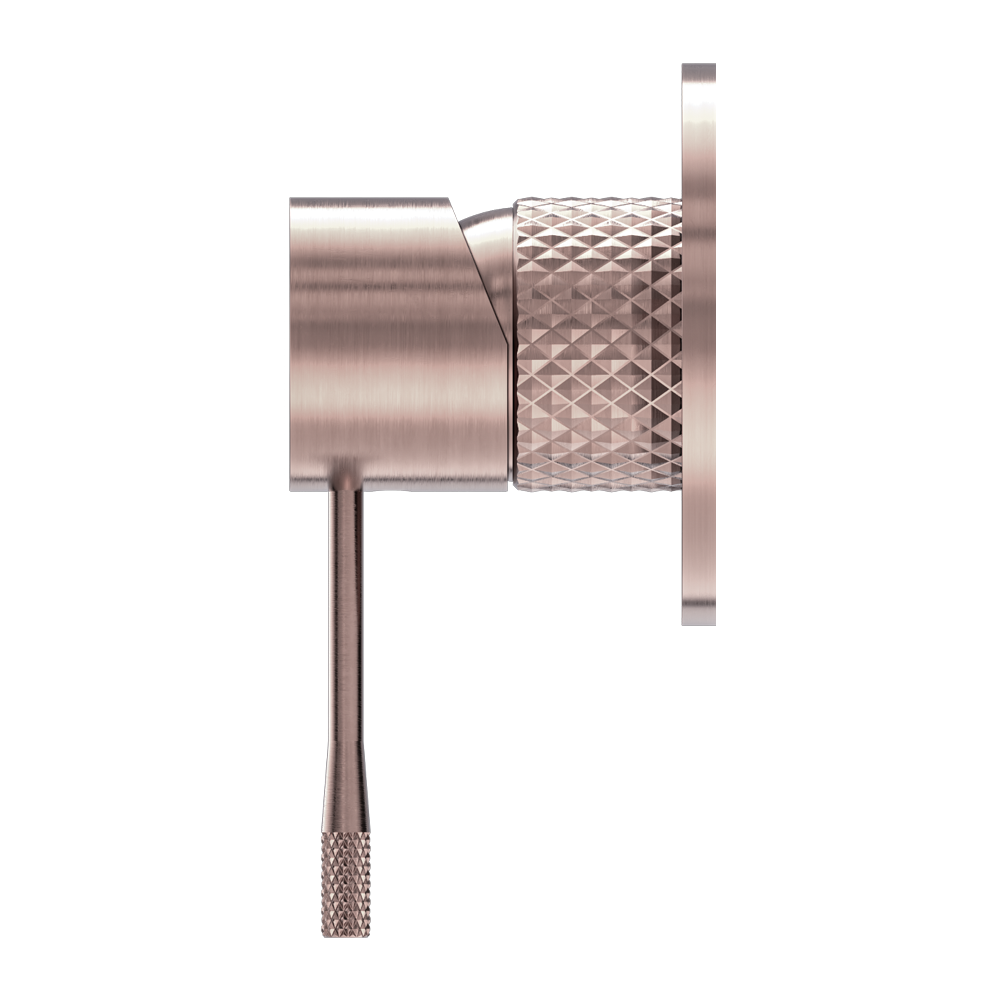 Diamond Knurling Opal Shower Mixer - Brushed Bronze with PVD Coating