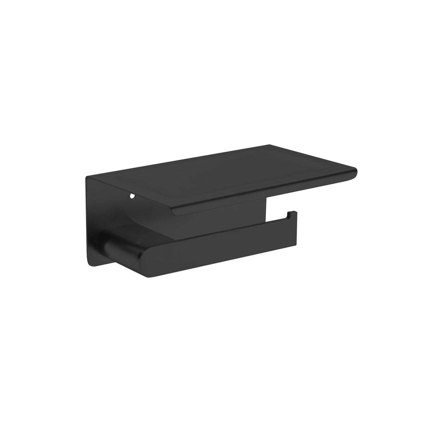 Bianca Range Matte Black Toilet Roll Holder With a Phone Stand