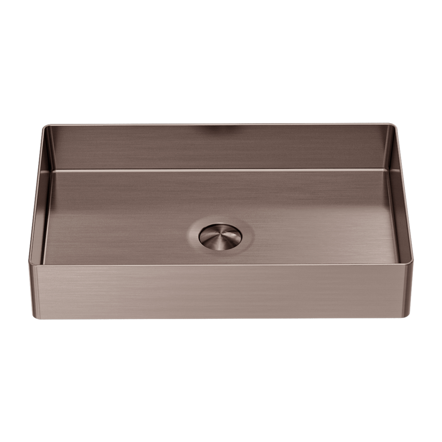 Stainless Steel Rectangle Counter Top Basin - Brushed Bronze with PVD Coating