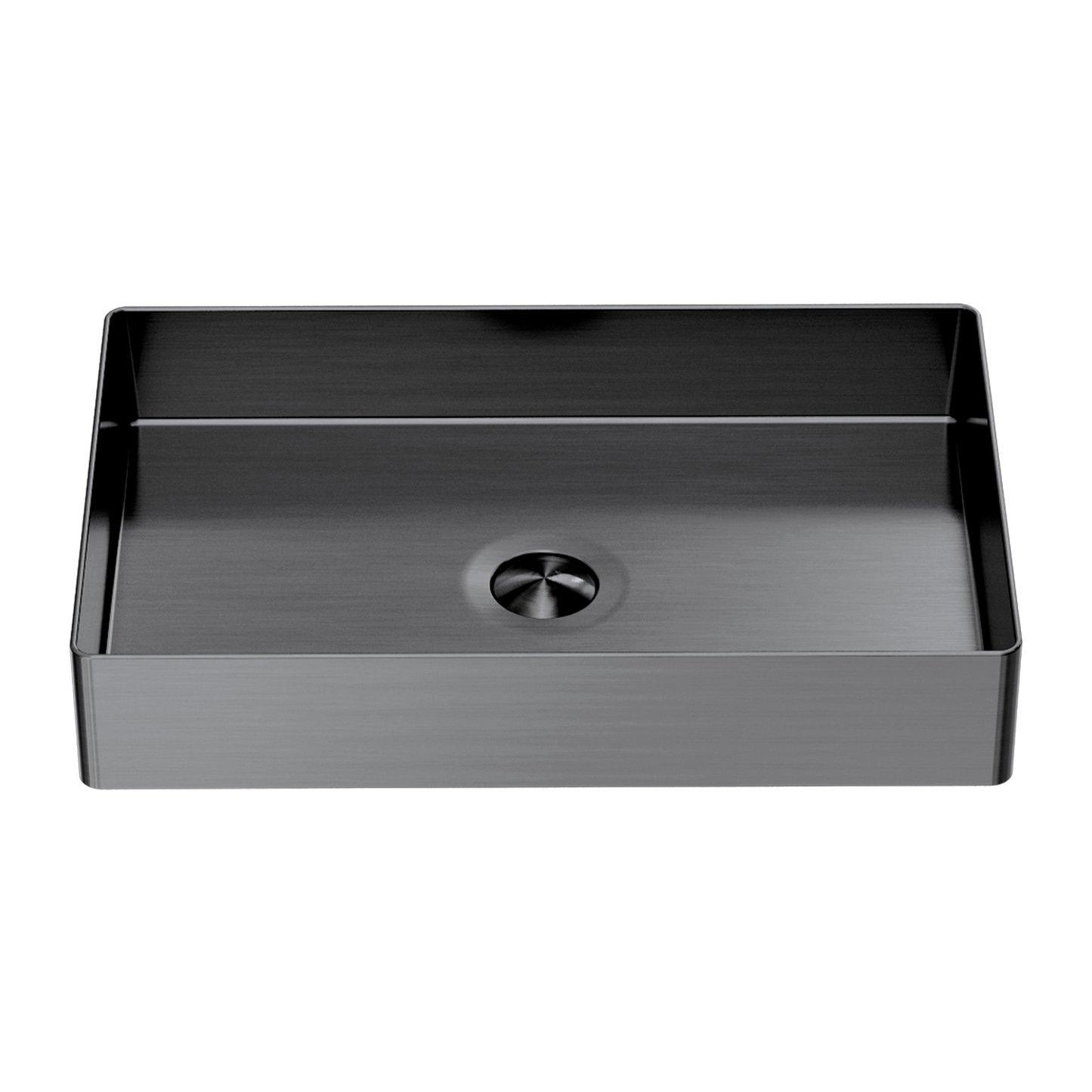 Stainless Steel Rectangle Counter Top Basin - Graphite with PVD Coating
