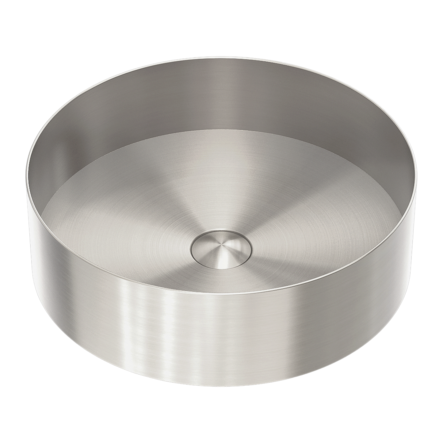 Opal Stainless Steel Round Counter Top Basin - Brushed Nickel with PVD Coating