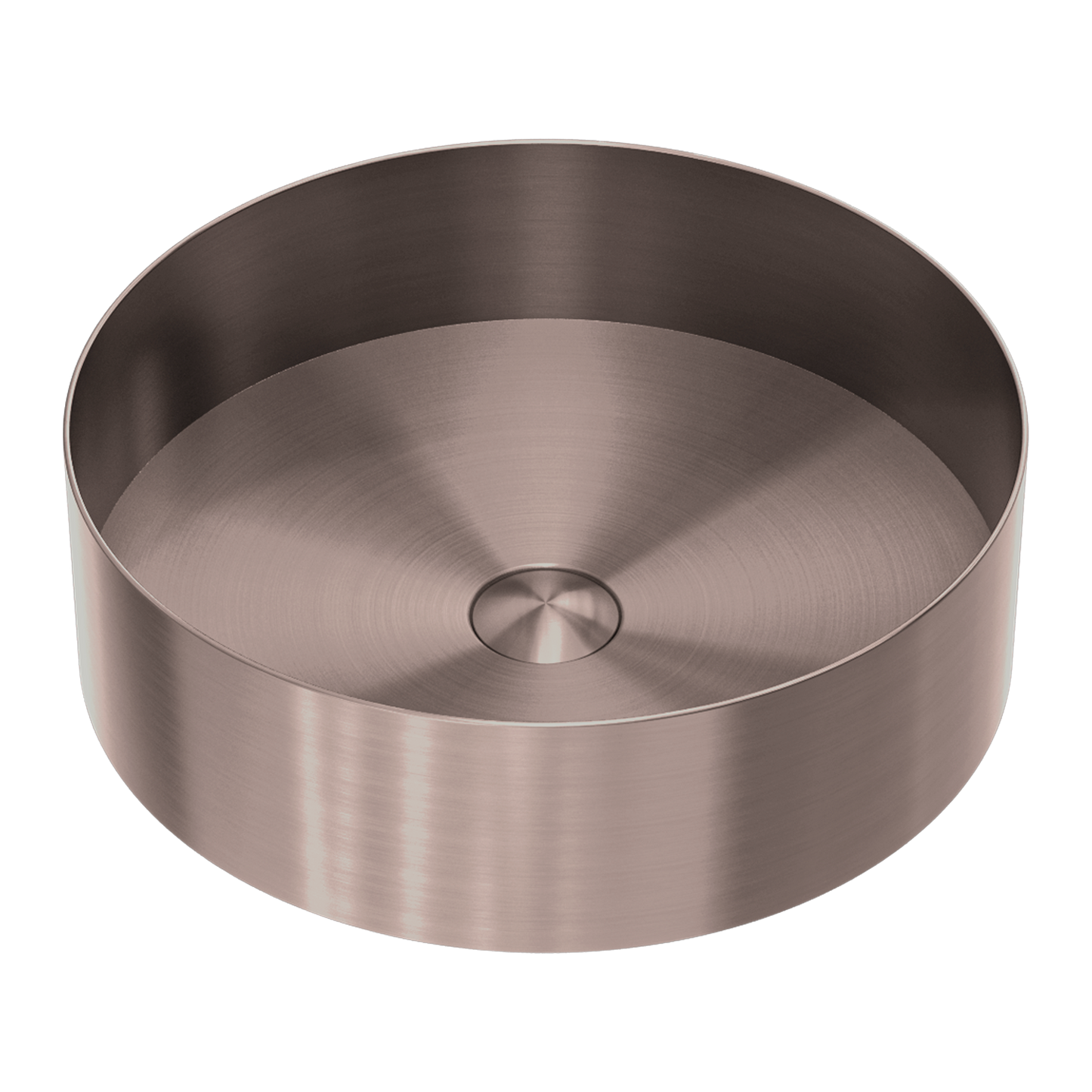 Opal Stainless Steel Round Counter Top Basin - Brushed Bronze with PVD Coating