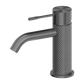 Diamond Knurling Opal Basin Mixer - Graphite with PVD Coating
