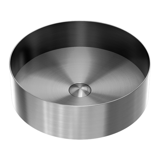 Opal Stainless Steel Round Counter Top Basin - Graphite with PVD Coating