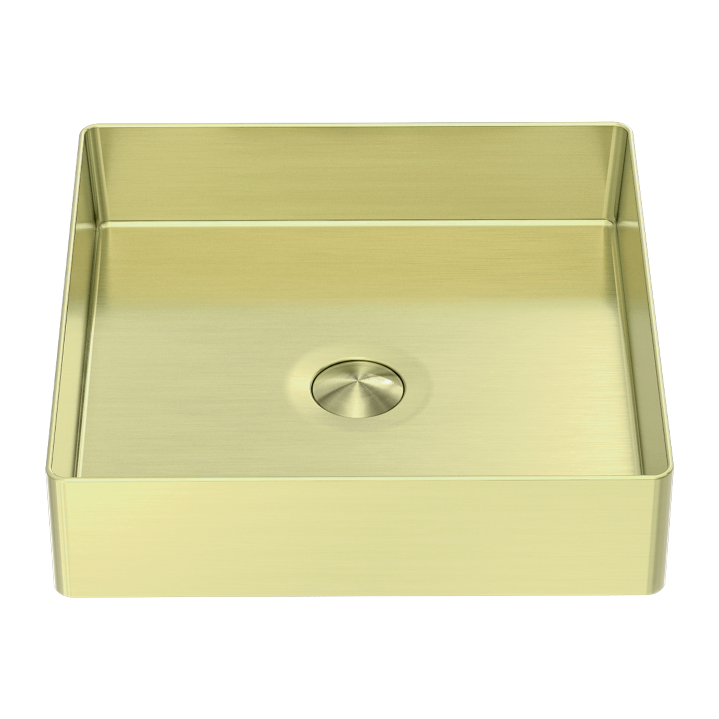 Stainless Steel Square Counter Top Basin - Brushed Gold with PVD Coating