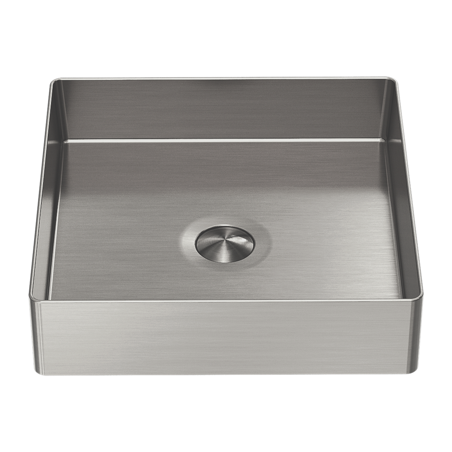 Stainless Steel Square Counter Top Basin - Brushed Nickel with PVD Coating