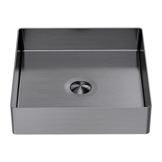 Stainless Steel Square Counter Top Basin - Graphite with PVD Coating