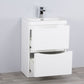 Smile Range Floor Standing Vanity Gloss White Finish 600 x 420 x 850mm