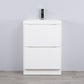 Smile Range Floor Standing Vanity Gloss White Finish 600 x 420 x 850mm