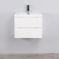 Smile Range Slimline Wall Hung Vanity Gloss White 600 x 420 x 480mm