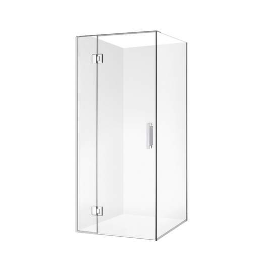 Frameless Hinged Shower Glass Door & Return Panel 1000 x 1000mm