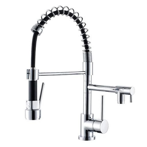 Pull Out Spray Sink Mixer With Separate Drinking Water Spout - Chrome