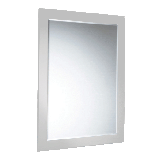 Rectangle Bathroom Mirror on Mirror with a White Edge 900 x 900mm