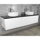 Link Range Wall Mount Double Vanity Gloss White with Stone Benchtop 1200mm