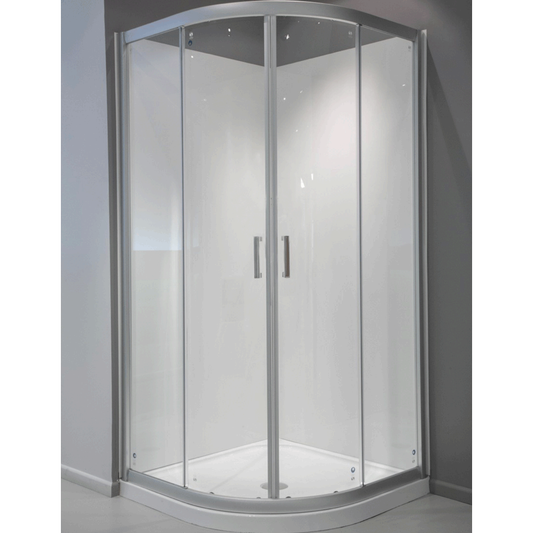 Semi Framed Curved Shower Glass Enclosure 1000 x 1000mm